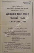 Book cover of Working Time Table of Passenger Trains - Section B - London Central District - Suburban Lines 13th June 1955, until further notice by British Railways Southern Operating Area